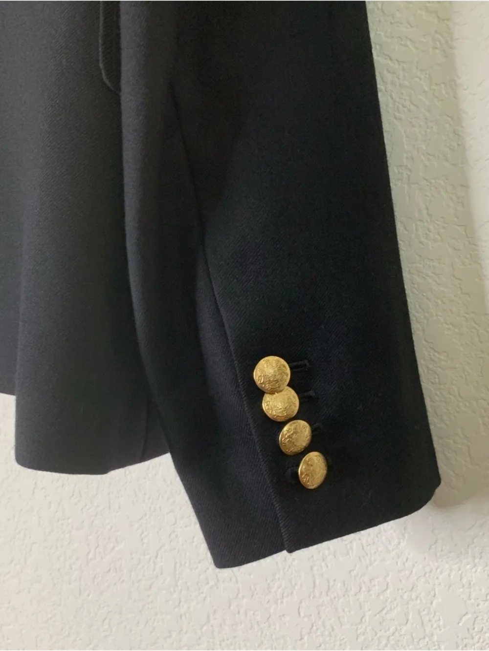J.Crew Womens Schoolboy Black Wool 2 Button Blazer 6